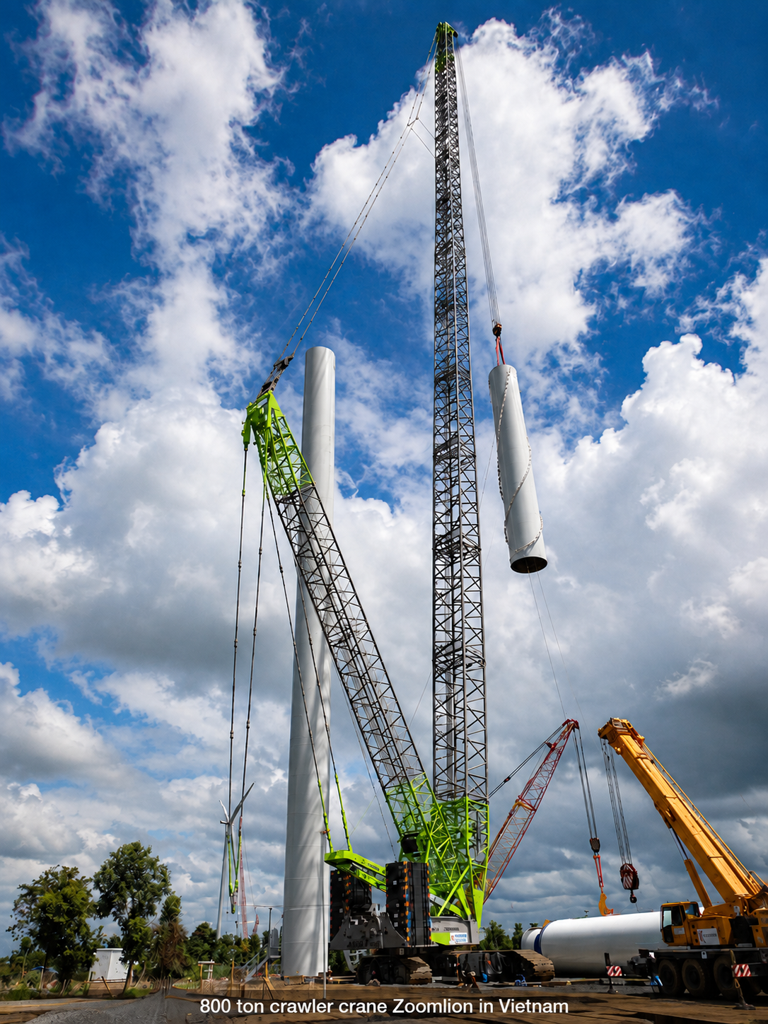 zoomlion 800 crawler crane in vietname